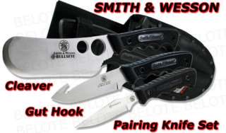Smith & Wesson Campfire 3 KNIFE Set w/ Sheath SWCAMP  