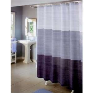 Purple Stripe Vinyl Shower Curtain 