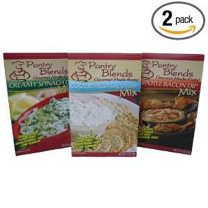 Pantry Blends Dip Variety Pack, Chipotle Bacon/Spinach/Cool Ranch, 3.2 