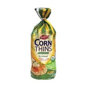 Real Foods Corn Thins Organic Sesame 5.3 Grocery & Gourmet Food