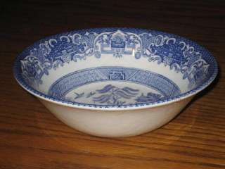   Blue & White English Ironstone Cereal Bowl   Staffordshire  