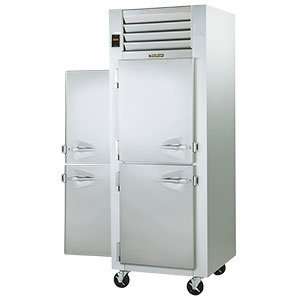 com Traulsen G10005P 1 Section Solid Half Door Pass Thru Refrigerator 