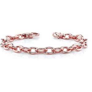  14K Rose Gold Link Connect Bracelet Jewelry