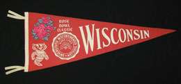 ORIGINAL 1963 Wisconsin Rose Bowl Pennant RARE  