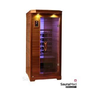  SaunaMed 1 Person Luxury Cedar FAR Infrared Sauna EMR 