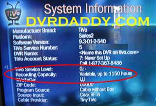 Sony SVR 2000 Series 2 1TB TiVo Hard Drive Upgrade  