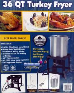 New 36QT LP Outdoor Lobster Turkey Fish Deep Fryer Kit  