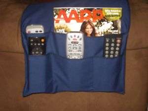 TV DVD Remote Control Holder 5 POCKET Great Fabric Organizer Handmade 