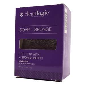 Clean Logic Soap + Sponge, Lavender, 4.2 Oz (Pack of 6 