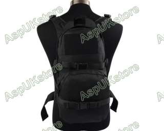 Molle Hydration Sys Backpack w/3L Water Bladder Black  