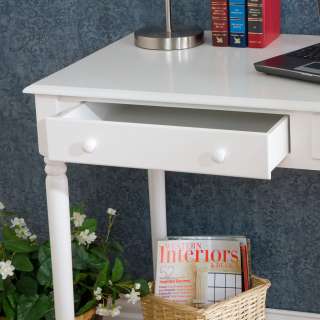   COTTAGE CHIC STYLE DECOR FURNITURE WHITE WOOD DESK COMPUTER OFFICE