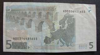 2002 GERMAN/GERMANY NOTE PAPER MONEY 5 EURO/EYPO  
