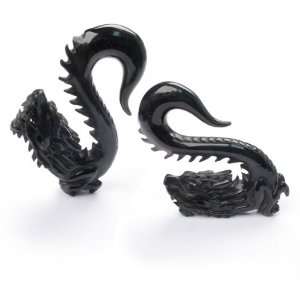    Carved Dragon Horn Ear Hanger Plug Tapers 8mm 0g NEW Jewelry