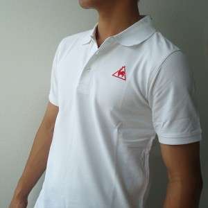 Le Coq Sportif Mens Casual Polo Shirt Slim Fit White M L  
