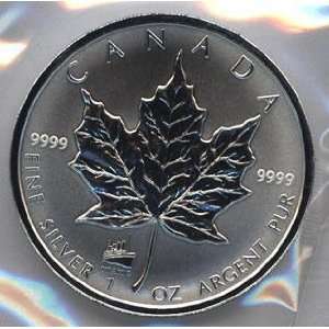 The TITANIC SILVER MAPLE LEAF Five Dollar Canadian 1 Ounce Silver Coin 