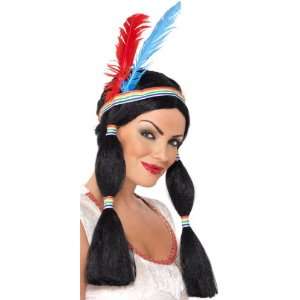  Womens Feathered Indian Princess Wig Toys & Games